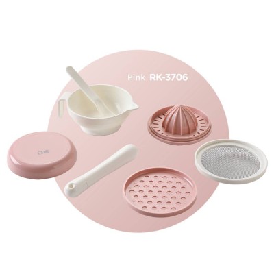 Rk-3706 Portable Multifunction Baby Grinder Bowl Set Food Maker Bowl Container Manual Food Baby Grinding Bowl