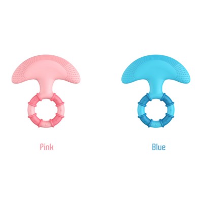 Non-Toxic Organic Baby Toy Untreated Beech Wood Anchor Shape silicone Teether RK-N7020